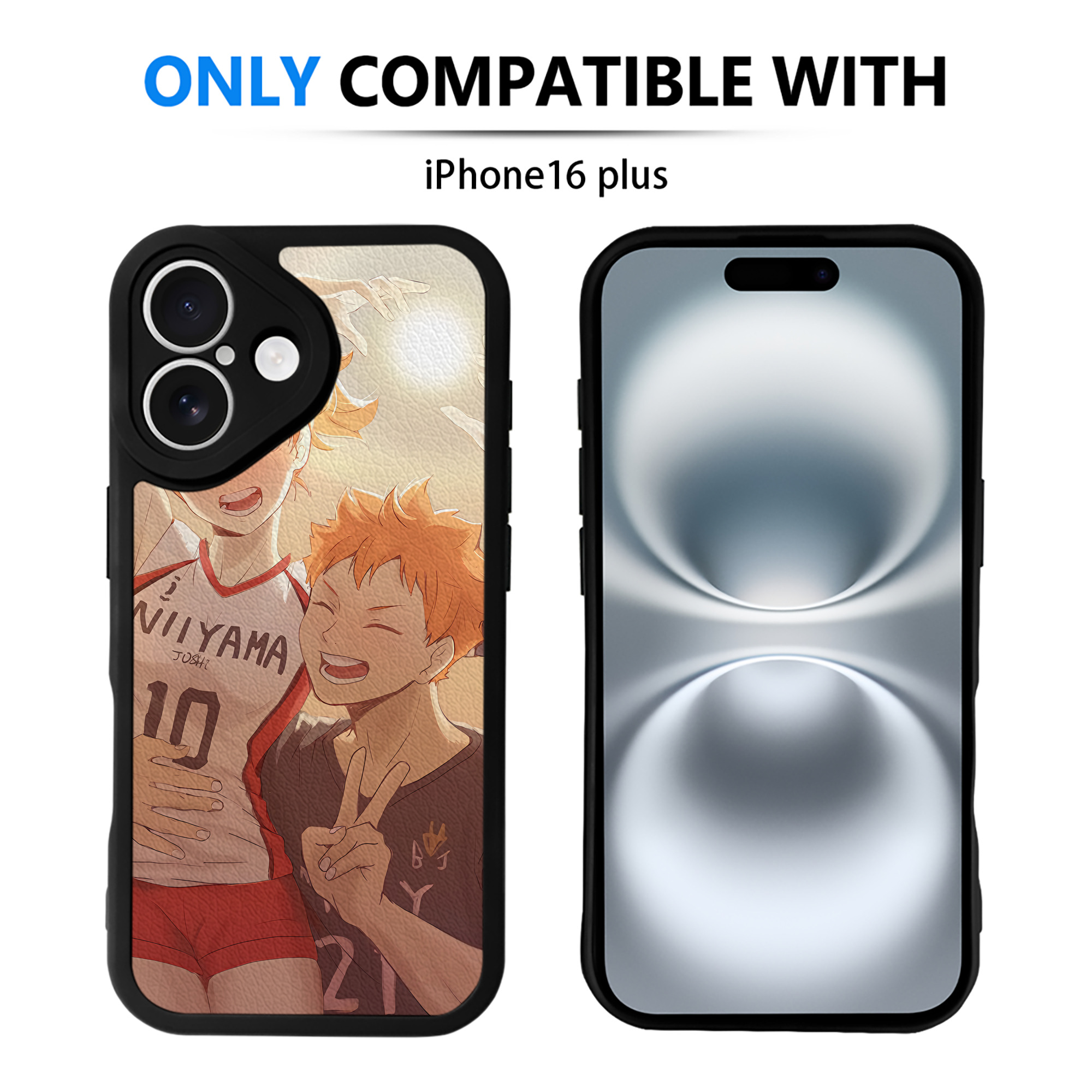 （画像用） ハイキュー!! Haikyu!! 【iPhone 16シリーズ対応】シリコンスマホケース（レザー調） 材質：シリコン